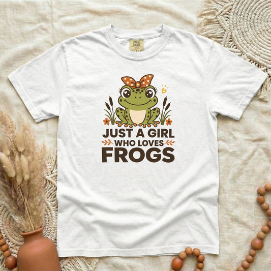 Just A Girl Who Loves Frogs T-Shirt | Funny Women's Tee