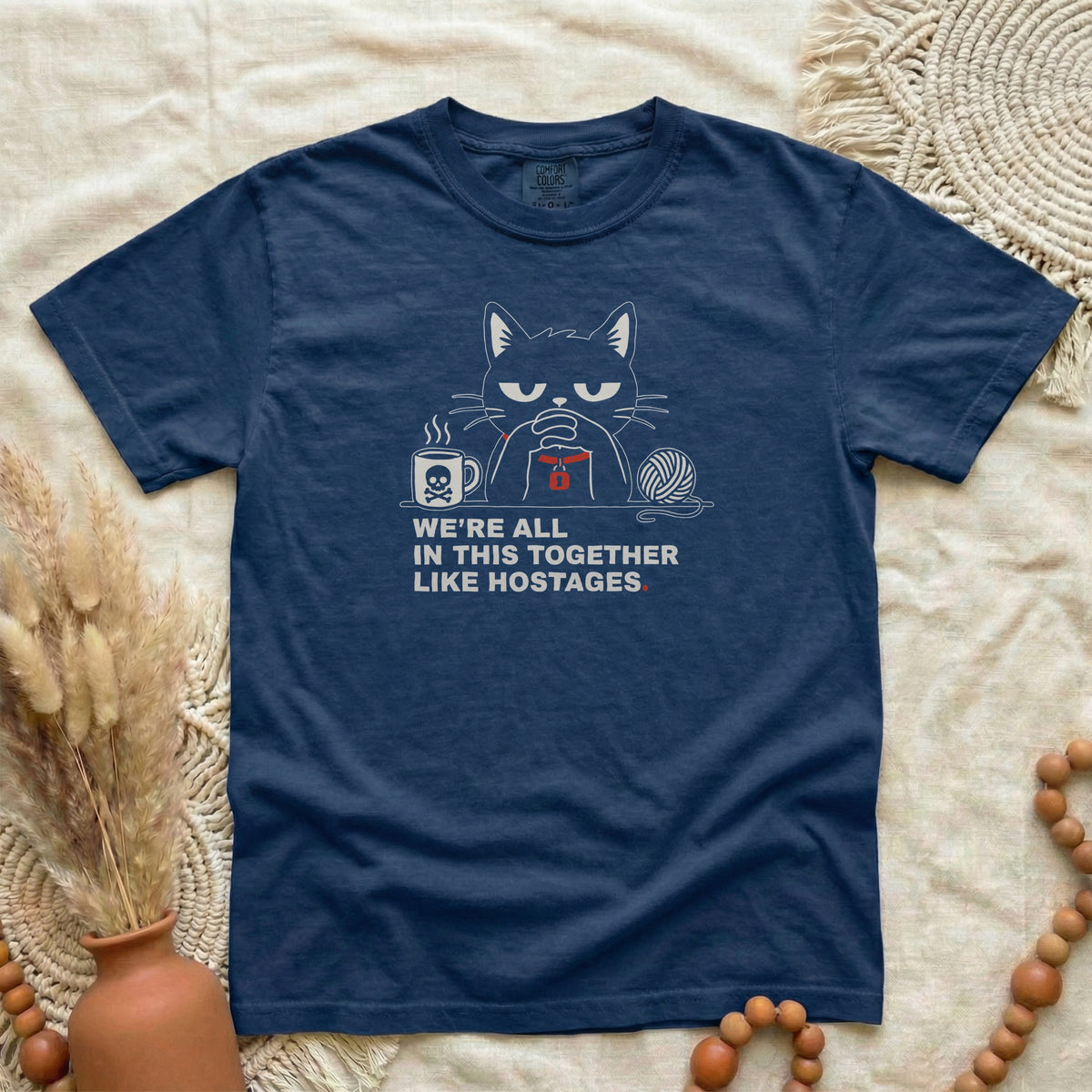 Grumpy Cat “We’re All In This Together Like Hostages” | Funny Women's T-Shirt