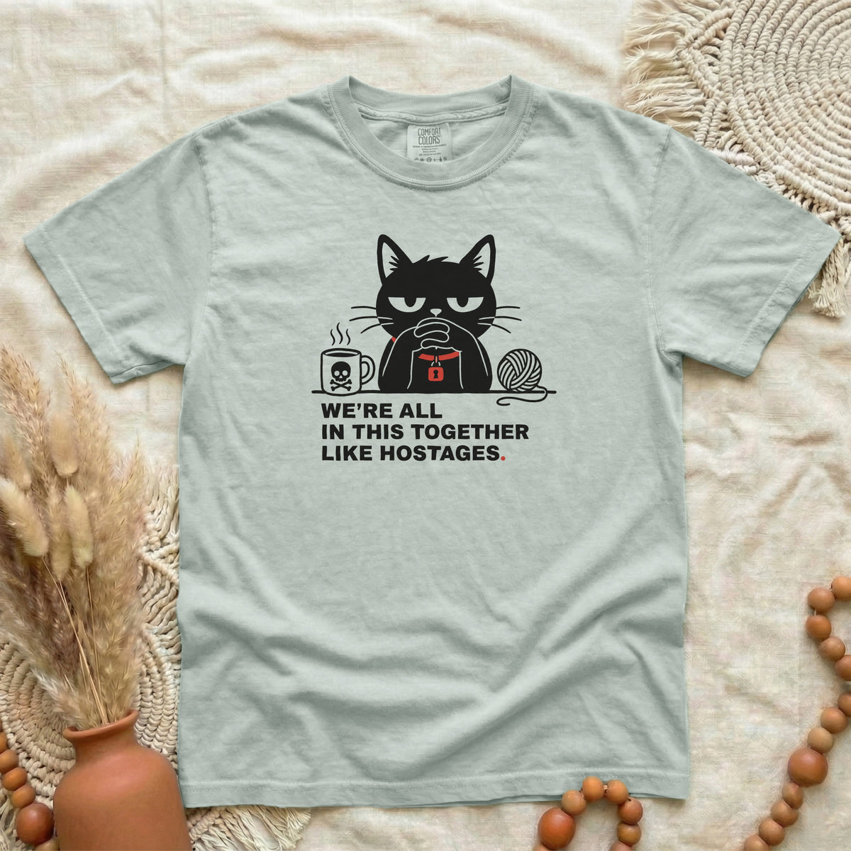Grumpy Cat “We’re All In This Together Like Hostages” | Funny Women's T-Shirt