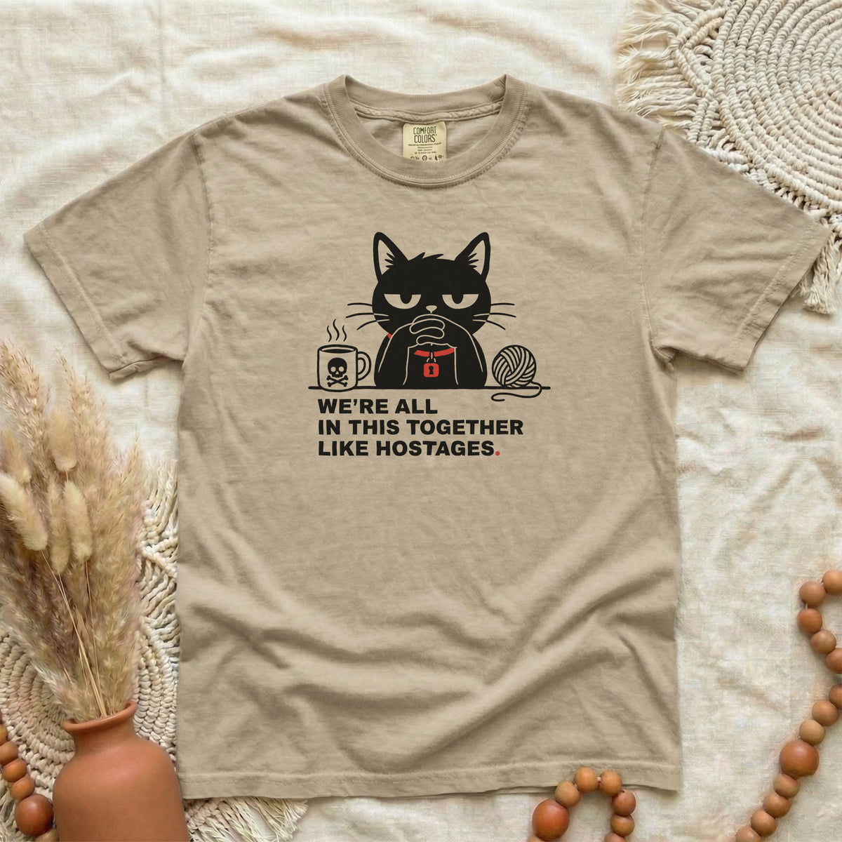 Grumpy Cat “We’re All In This Together Like Hostages” | Funny Women's T-Shirt