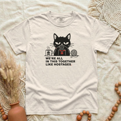 Grumpy Cat “We’re All In This Together Like Hostages” | Funny Women's T-Shirt