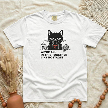 Grumpy Cat “We’re All In This Together Like Hostages” | Funny Women's T-Shirt