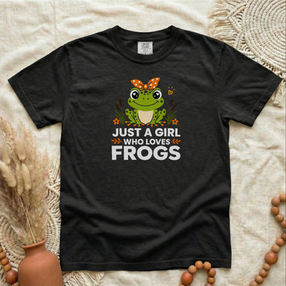 Just A Girl Who Loves Frogs T-Shirt | Funny Women's Tee