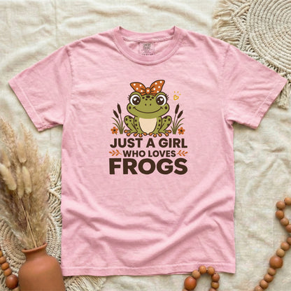 Just A Girl Who Loves Frogs T-Shirt | Funny Women's Tee